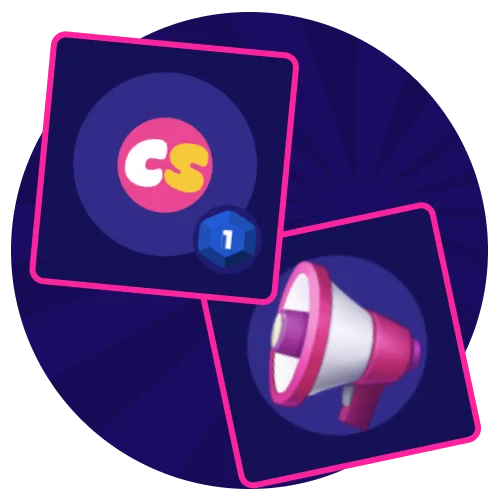 Erhalte Echtzeitbenachrichtigungen in der Candy Spinz App.