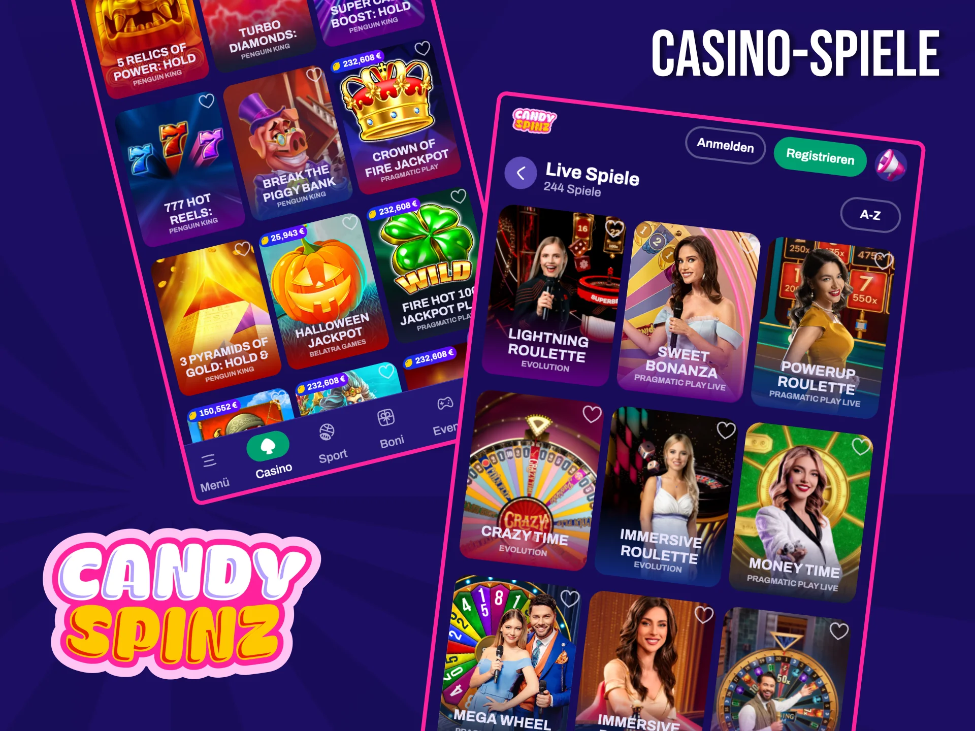 Die offizielle Website von Candy Spinz Casino bietet eine riesige Auswahl an Spielen für jeden Geschmack.